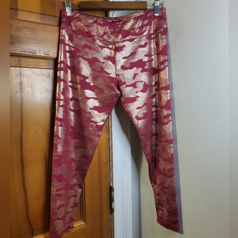 BCG Girls Shiny Camo Athletic Leggings